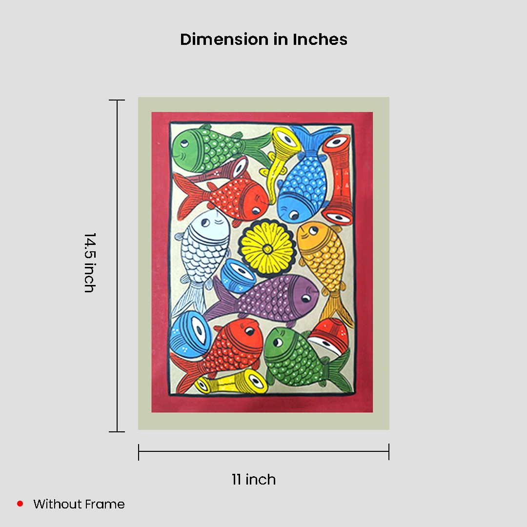 Pattachitra Painting (Fish) - Image 5