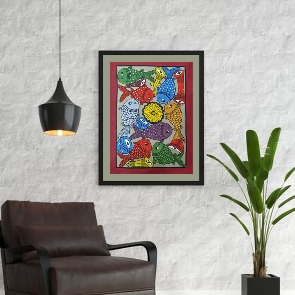 Pattachitra Painting (Fish)