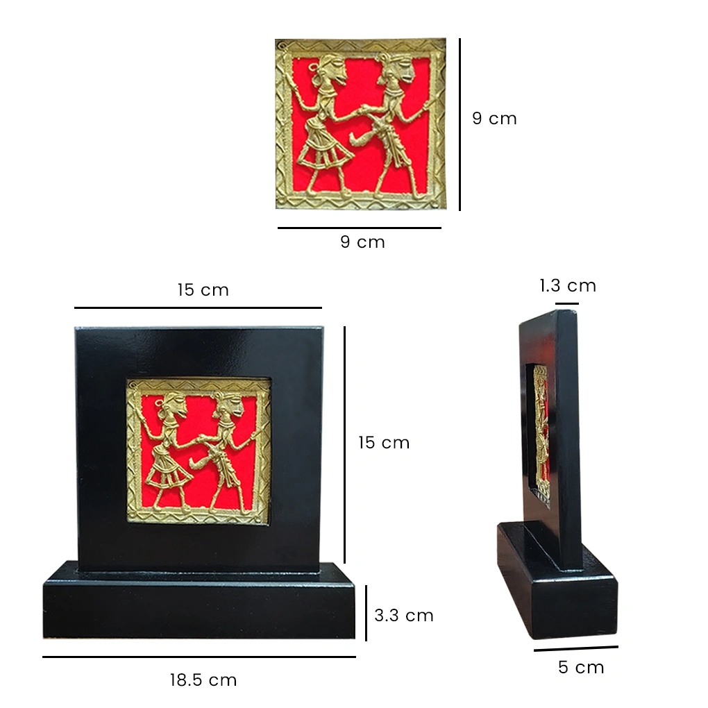 Tribal Dance Dhokra Art Memento for Gifting - Image 8