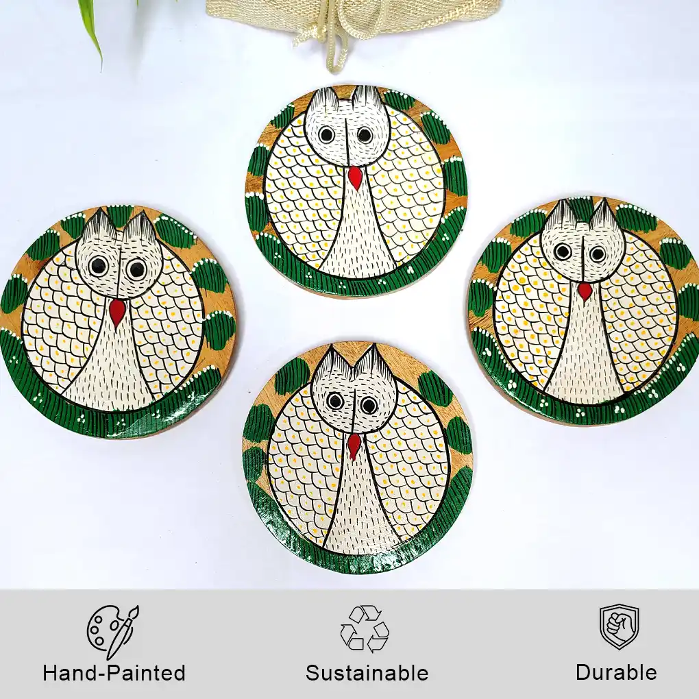 Indian Art Coasters - Set Of 4 - Image 2