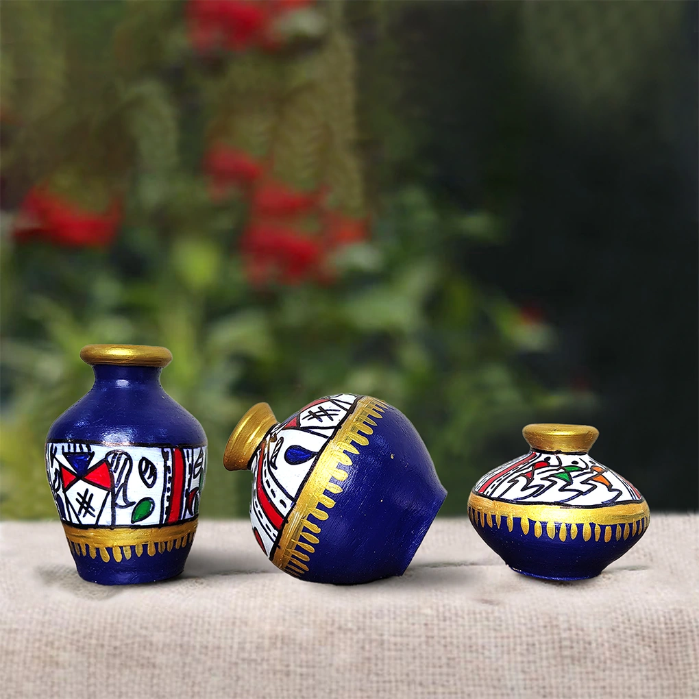 Decorative Terracotta Pots (Set of 3)
