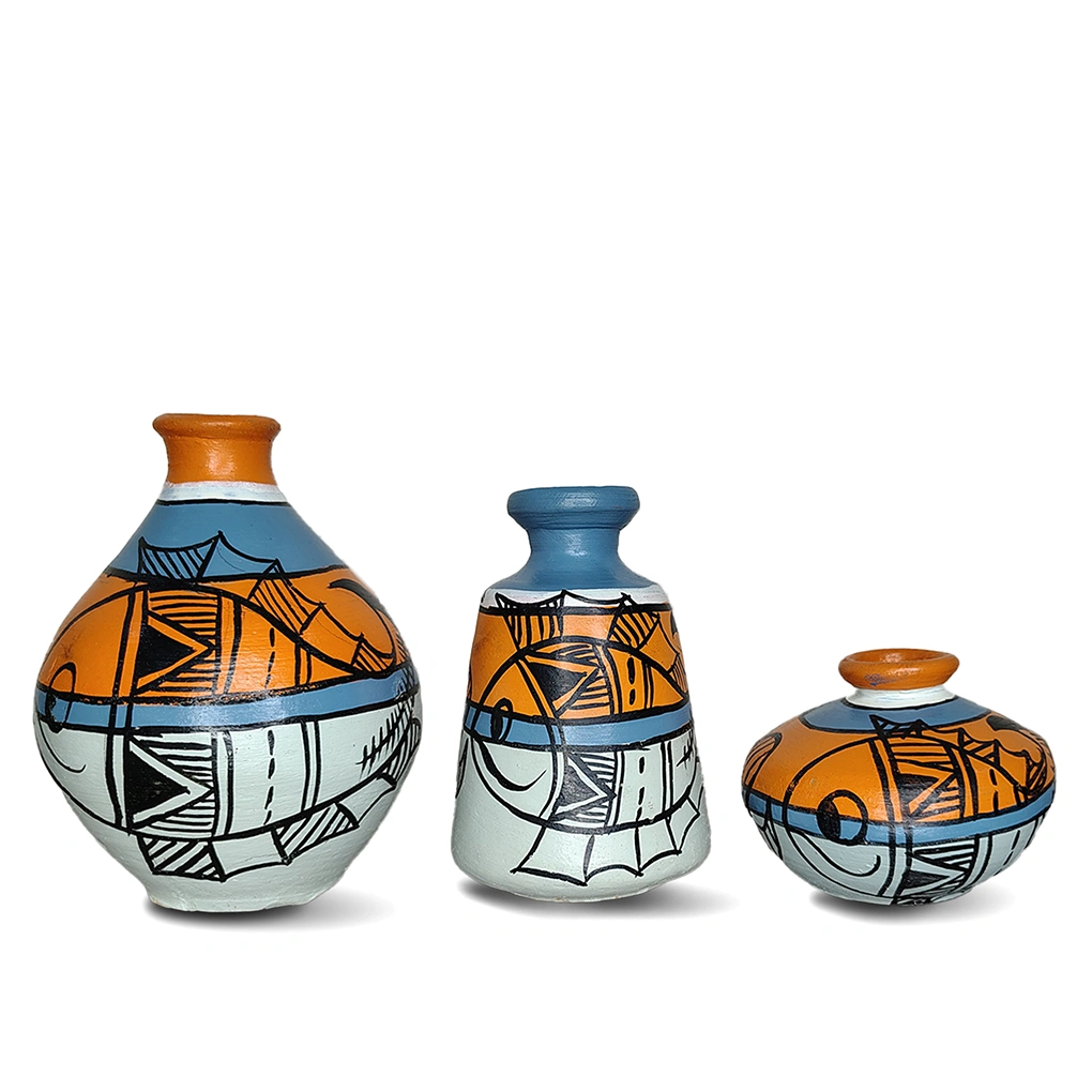 Decorative Terracotta Pots (Set of 3) - Image 2