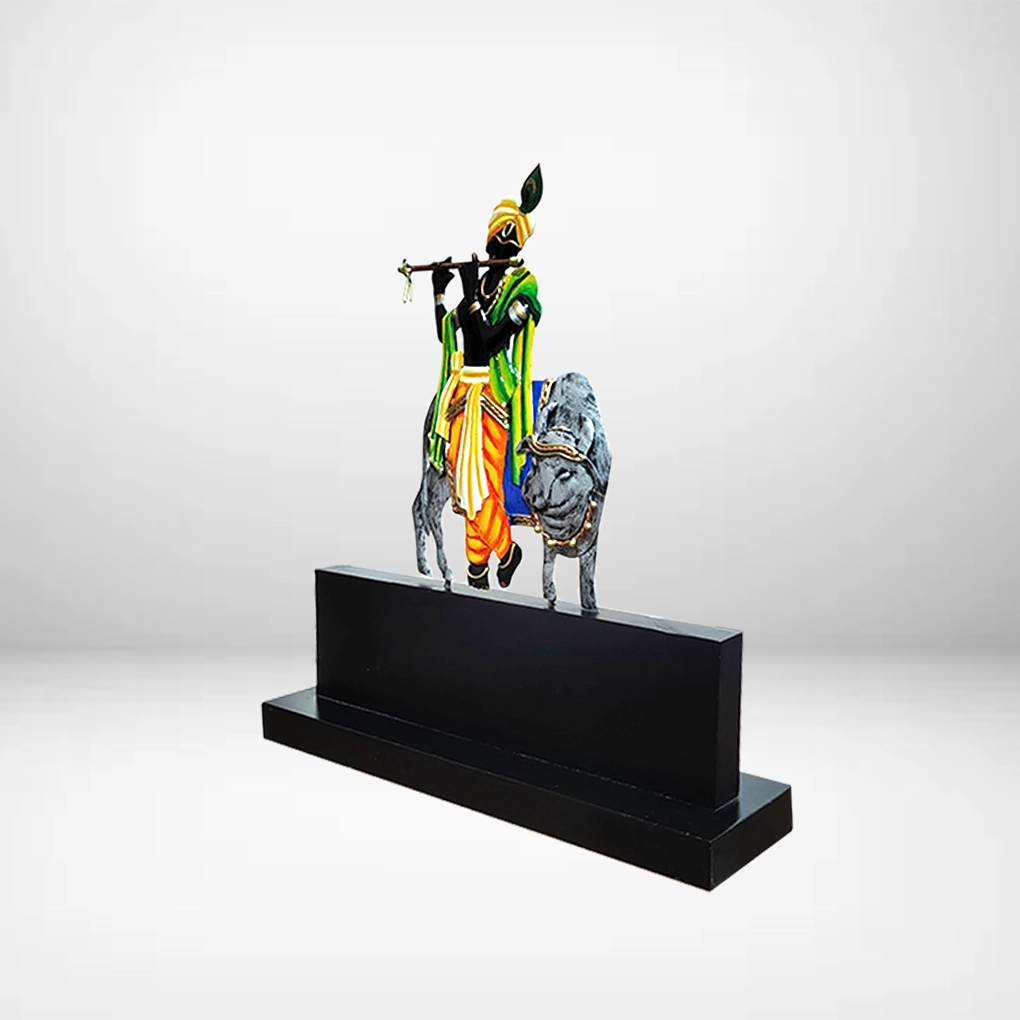 Handcrafted Lord Krishan & Cow Momento For Gifting - Image 5