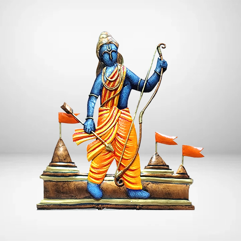 Handcrafted Lord Ram With Dhanush Momento - Image 4
