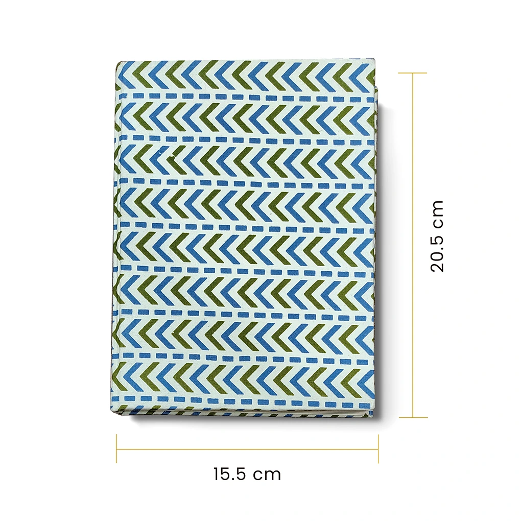Handcrafted Hardbound Fabric Cover Diary - Image 3