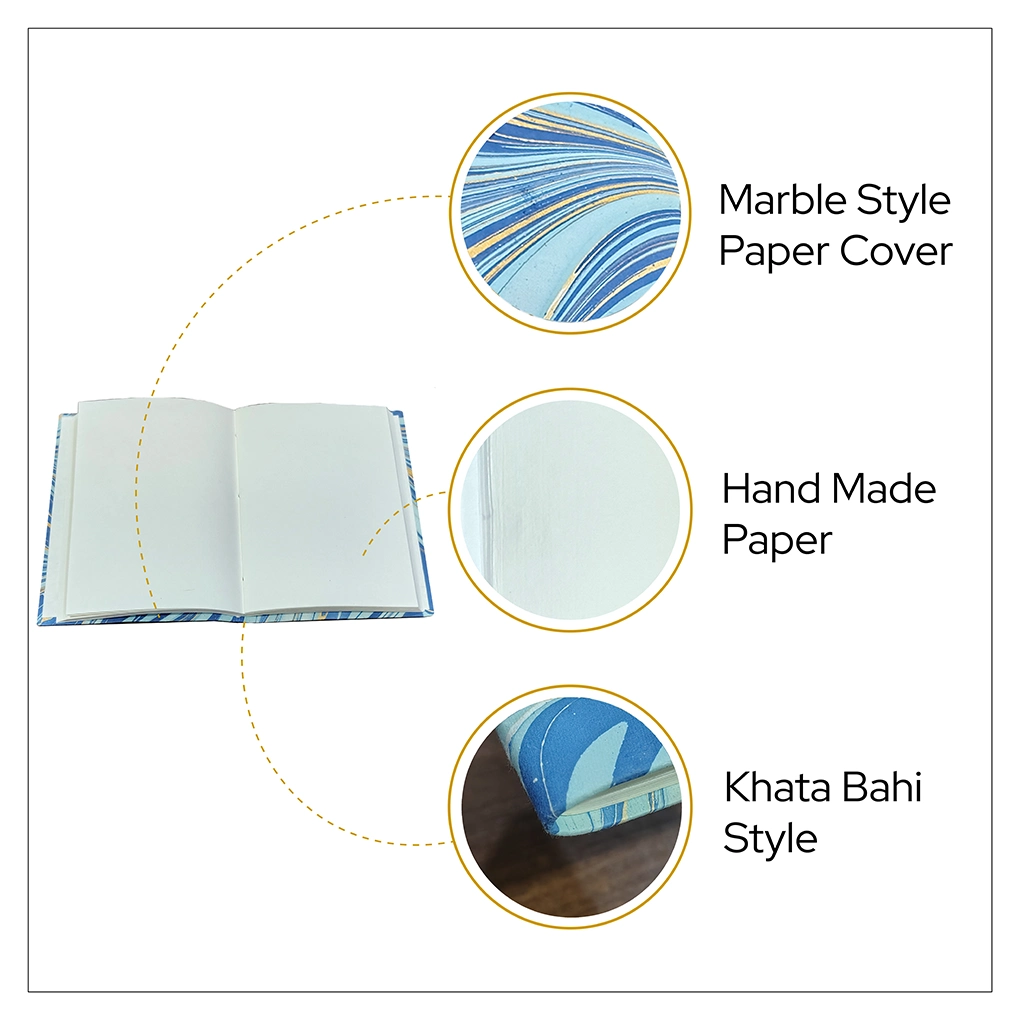 Handcrafted Marble Cover Diary - Image 2