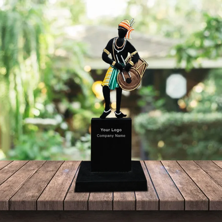 Bastar Tribal Art Dhol Momento - Handcrafted