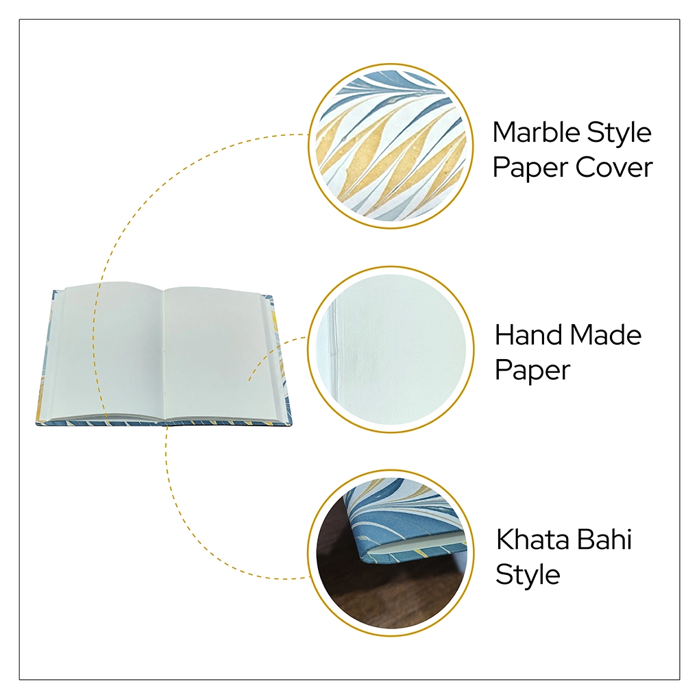 Handcrafted Marble Cover Diary - Image 2