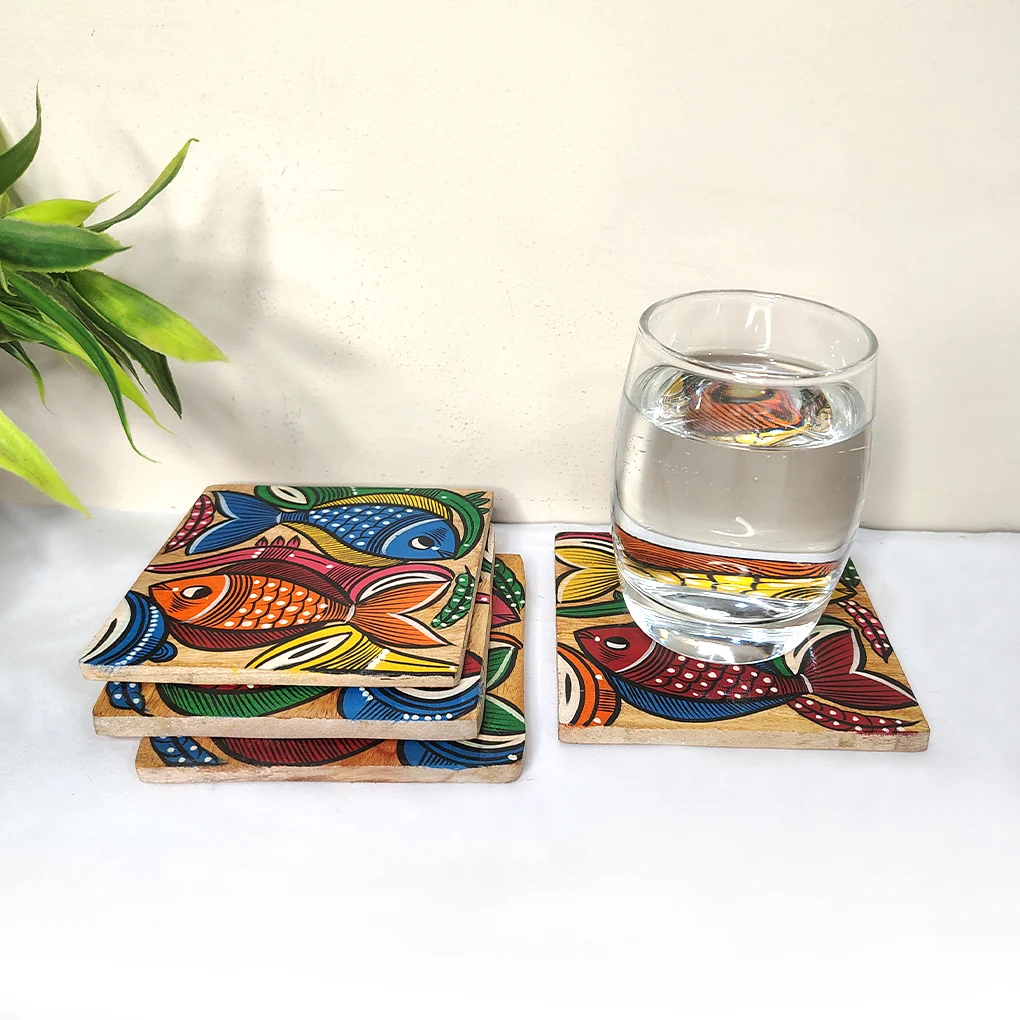 Hand-Painted Coasters - Set of 2 - Image 2