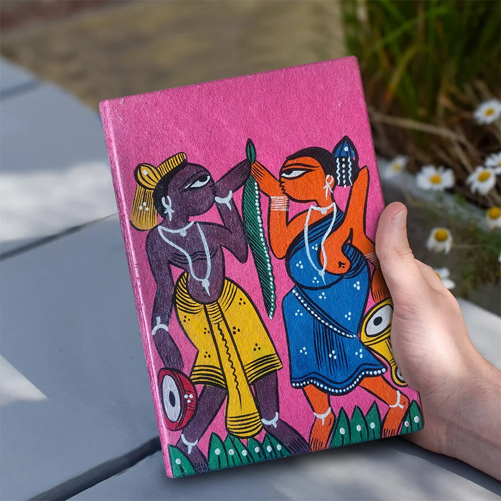 Hand-Painted Pattachitra Diary - tribal design