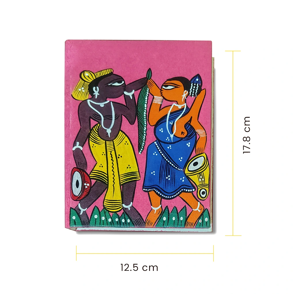 Hand-Painted Pattachitra Diary - tribal design - Image 3