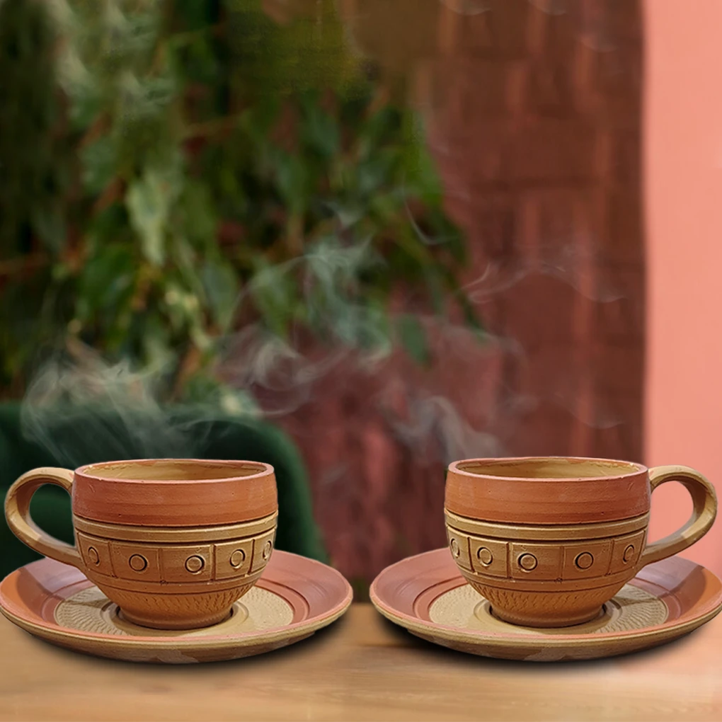Handcrafted Terracotta Cups (Set of 6)