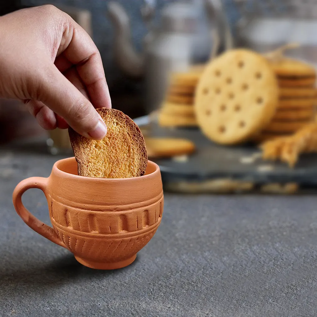 Handcrafted Terracotta Cups (Set of 6)
