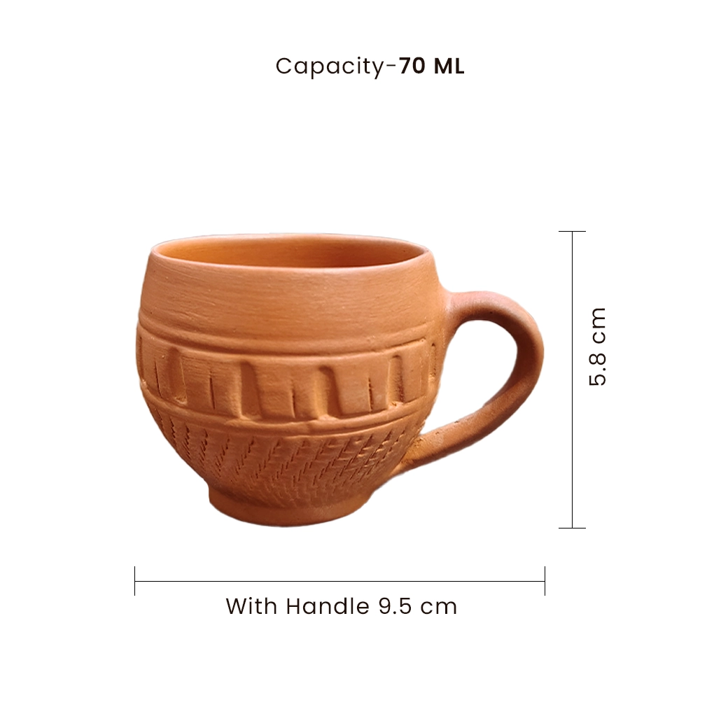Handcrafted Terracotta Cups (Set of 6) - Image 3