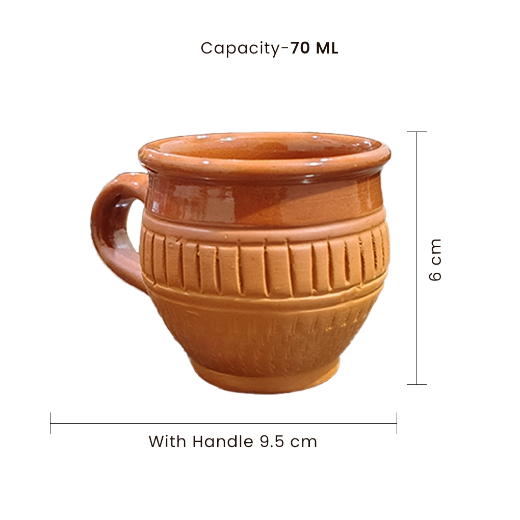 Handcrafted Terracotta Cups (Set of 6) - Image 3