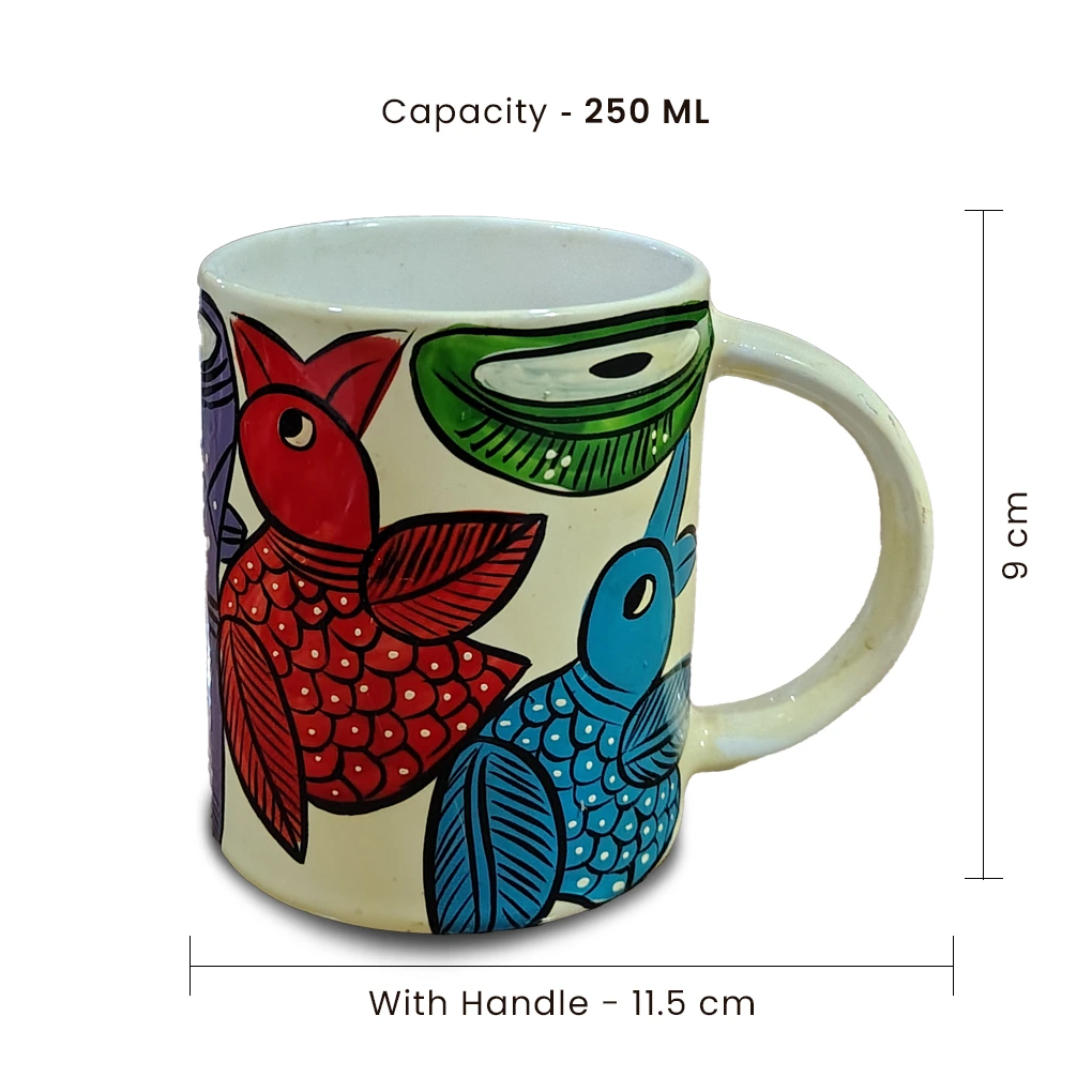 Hand-Painted Ceramic Coffee Mugs - Image 3