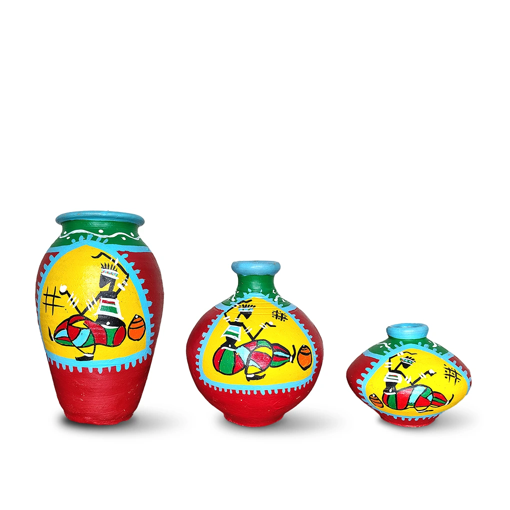 Decorative Terracotta Pots (Set of 3) - Image 2