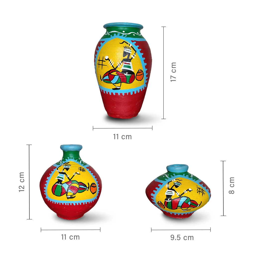 Decorative Terracotta Pots (Set of 3) - Image 3