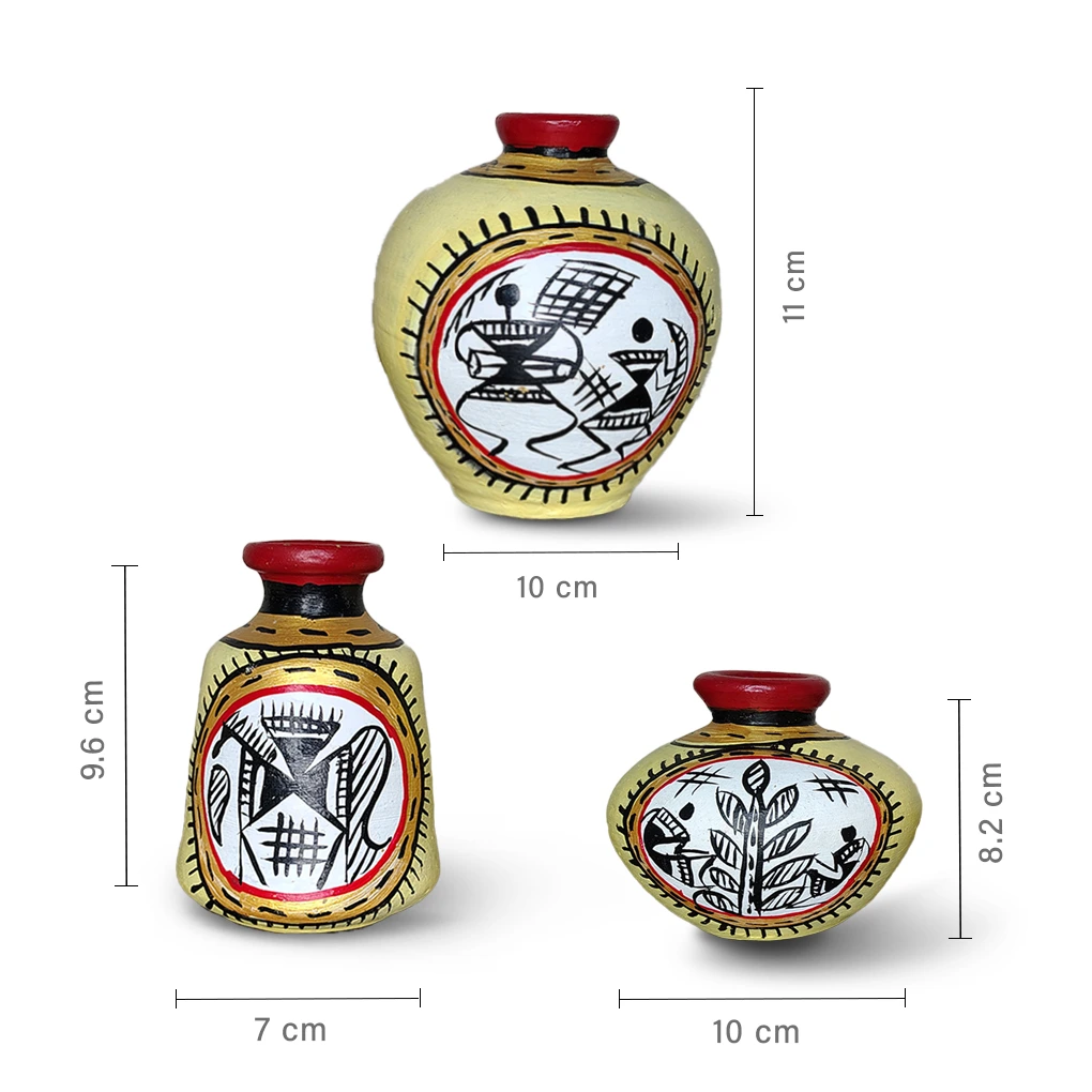 Decorative Terracotta Pots (Set of 3) - Image 3