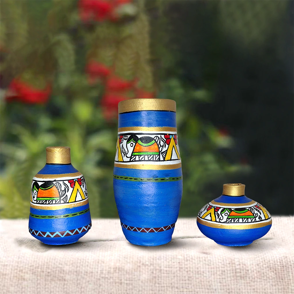 Decorative Terracotta Pots (Set of 3)
