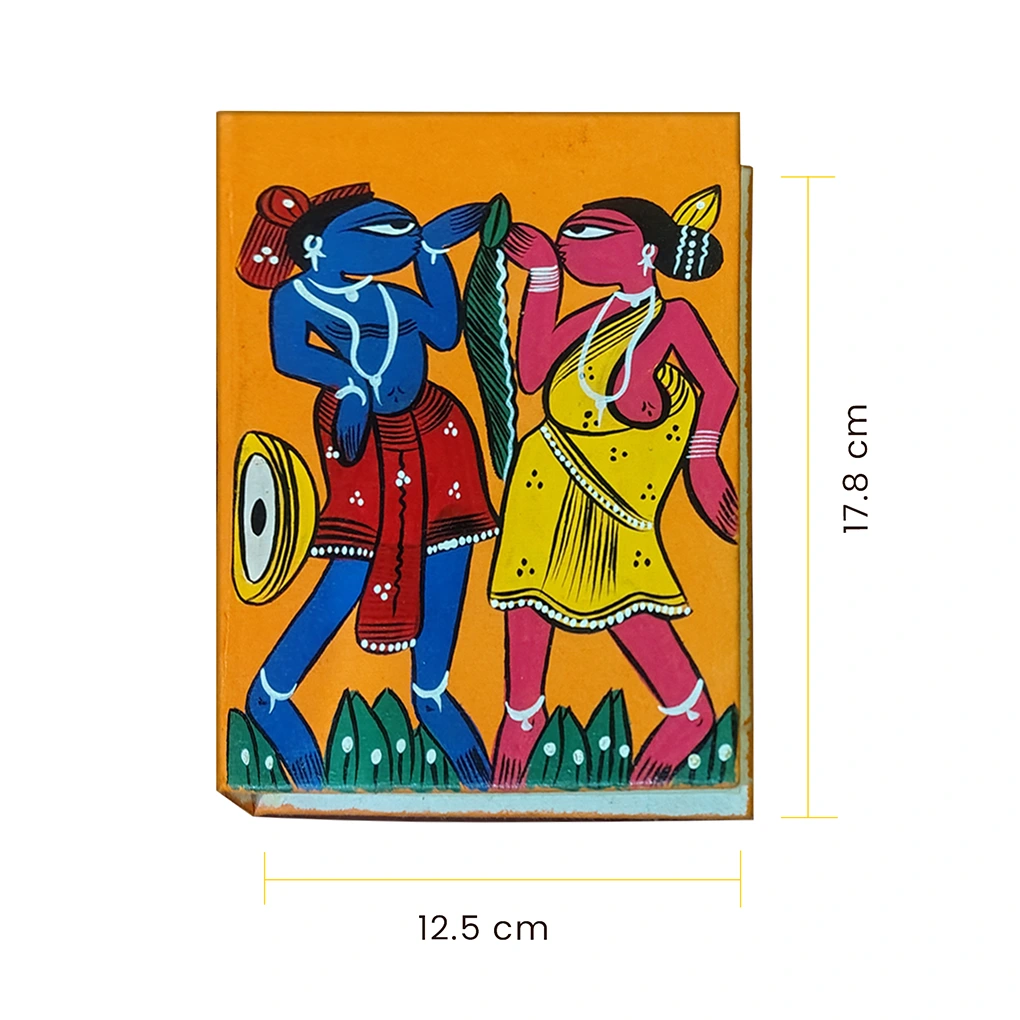 Hand-Painted Pattachitra Diary - Tribal Design - Image 3