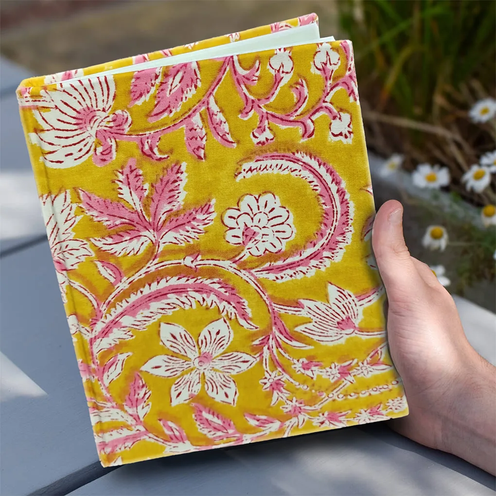 Handcrafted Hardbound Fabric Cover Diary