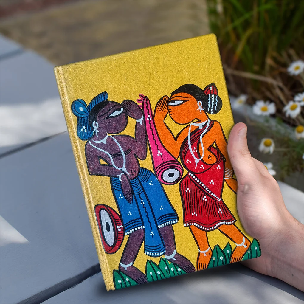Hand-Painted Pattachitra Diary - tribal design