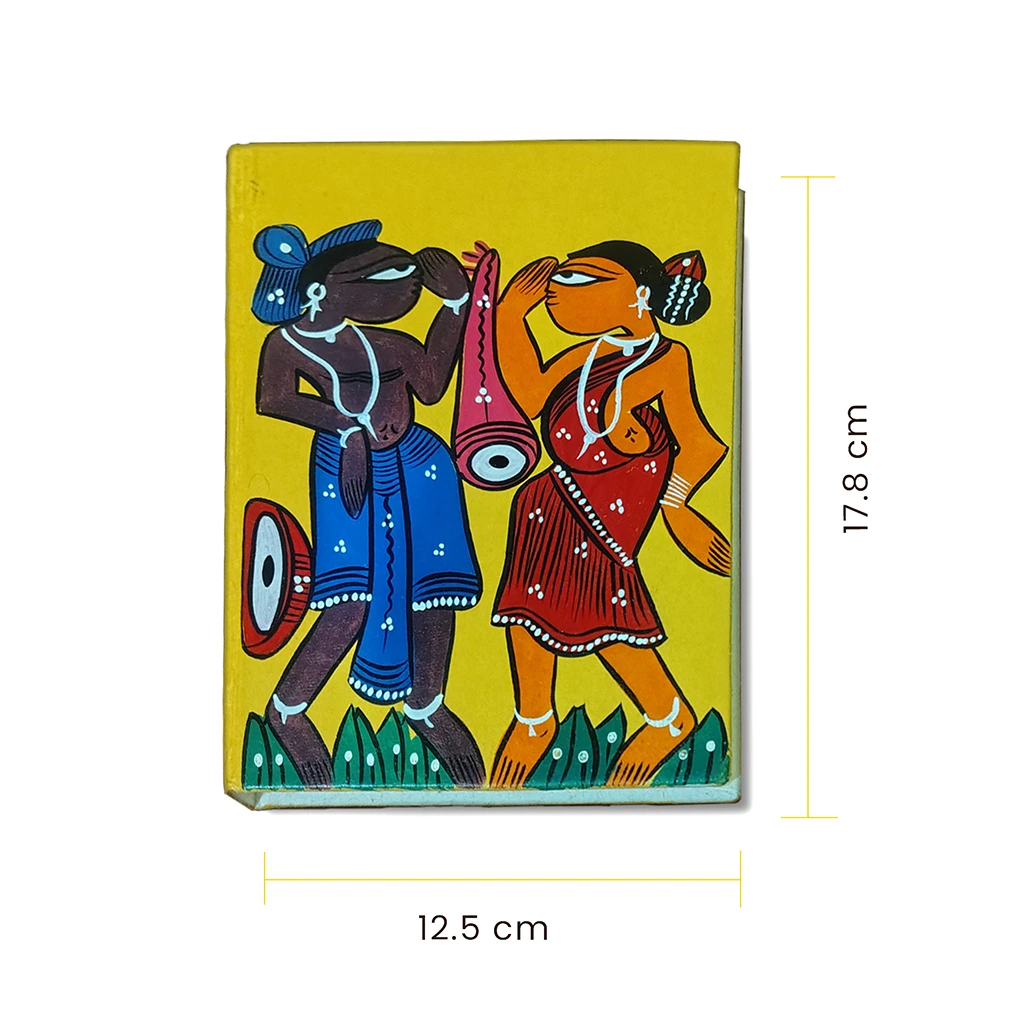 Hand-Painted Pattachitra Diary - tribal design - Image 3