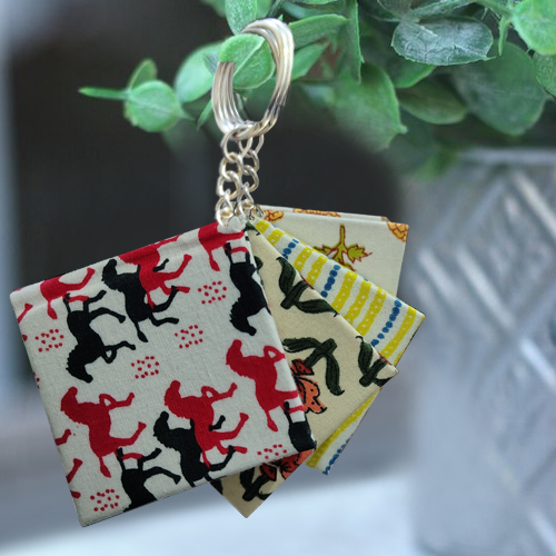 Multicolored Mini Key Ring Diary (Set of 4)