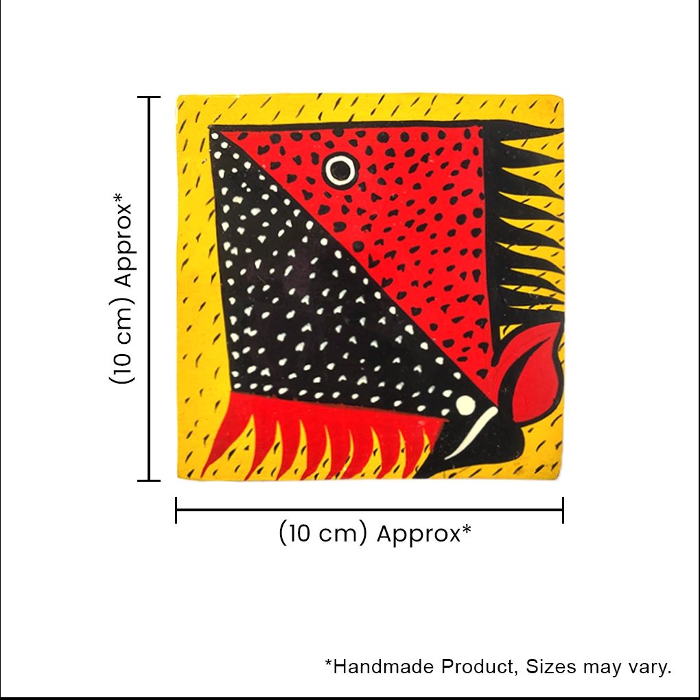 Hand-Painted Wooden Coasters - Set Of 4 - Image 5