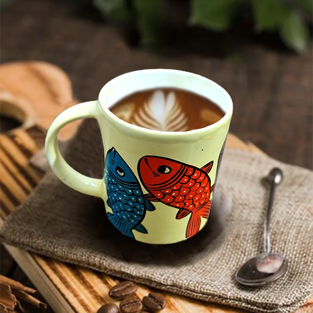 Hand-Painted Ceramic Coffee Mugs - Image 2
