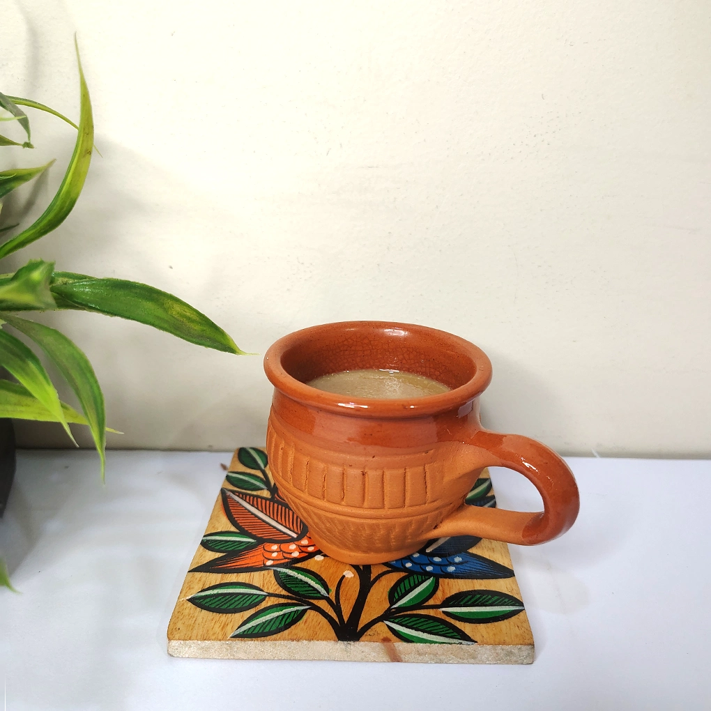 Hand-Painted Pattachitra Wooden Coasters (Set of 2) - Image 4