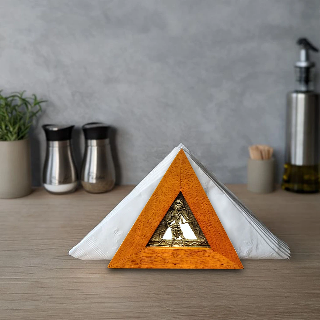 Dhokra Book & Napkin Holder | Artistic Design | Home & Office Decor - Image 2