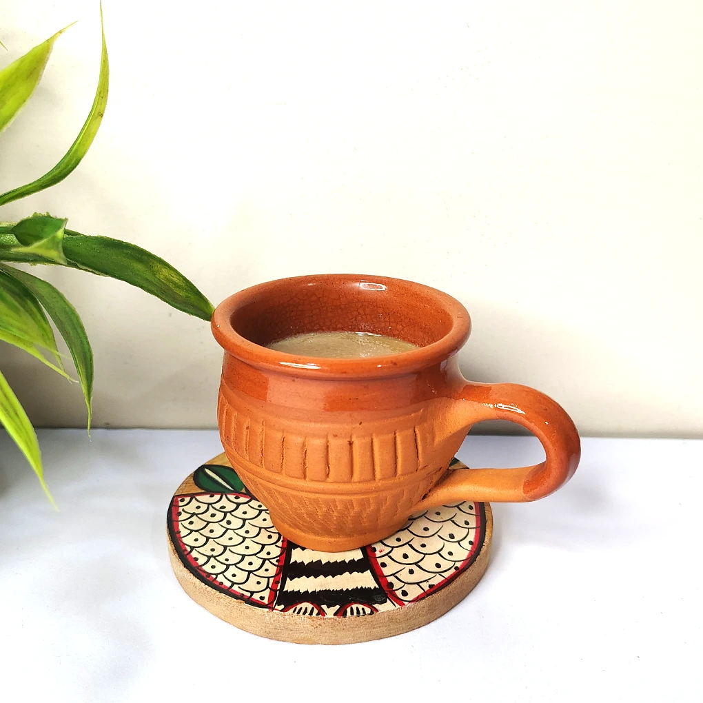 Hand-Painted Pattachitra Wooden Coasters (Set of 2) - Image 4