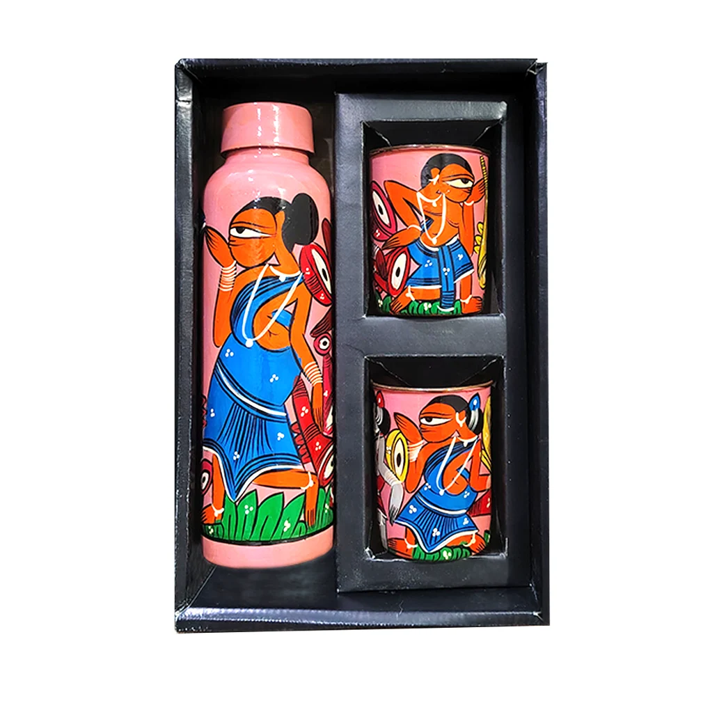 Copper Bottle With 2 Glasses - Image 6