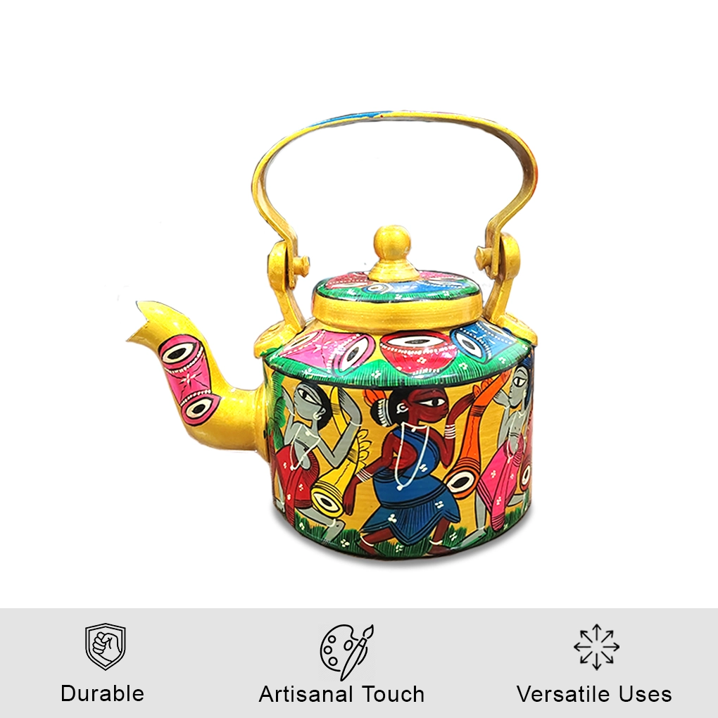 Tribal Painted Kettle - Image 2