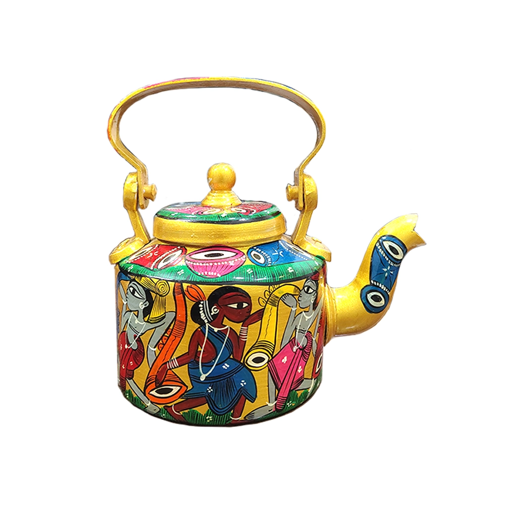 Tribal Painted Kettle - Image 4