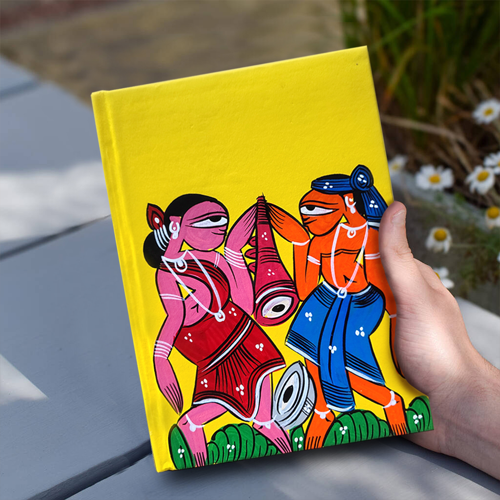 Hand-Painted Pattachitra Art Diary with Handmade Paper | Artisan Folk Painting Journal