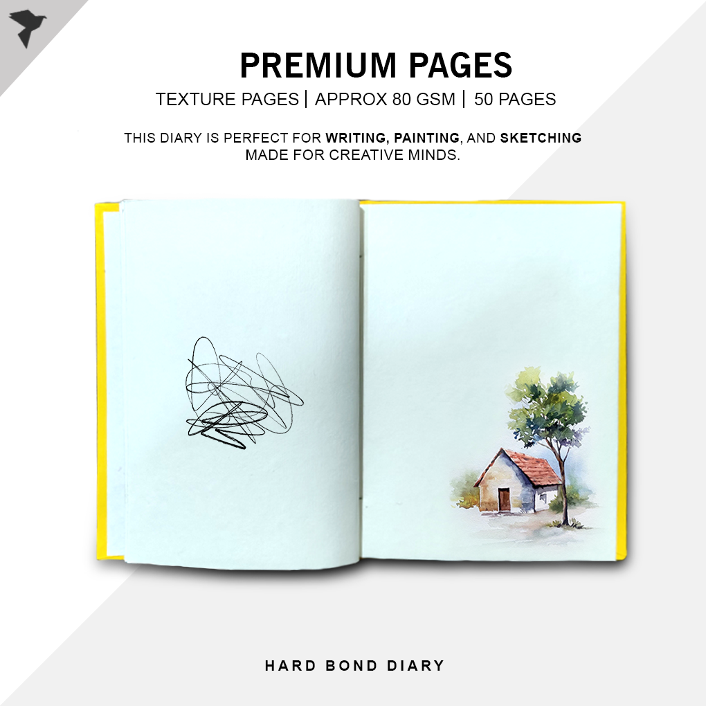 Hand-Painted Pattachitra Art Diary with Handmade Paper | Traditional Folk Fish Design - Image 3