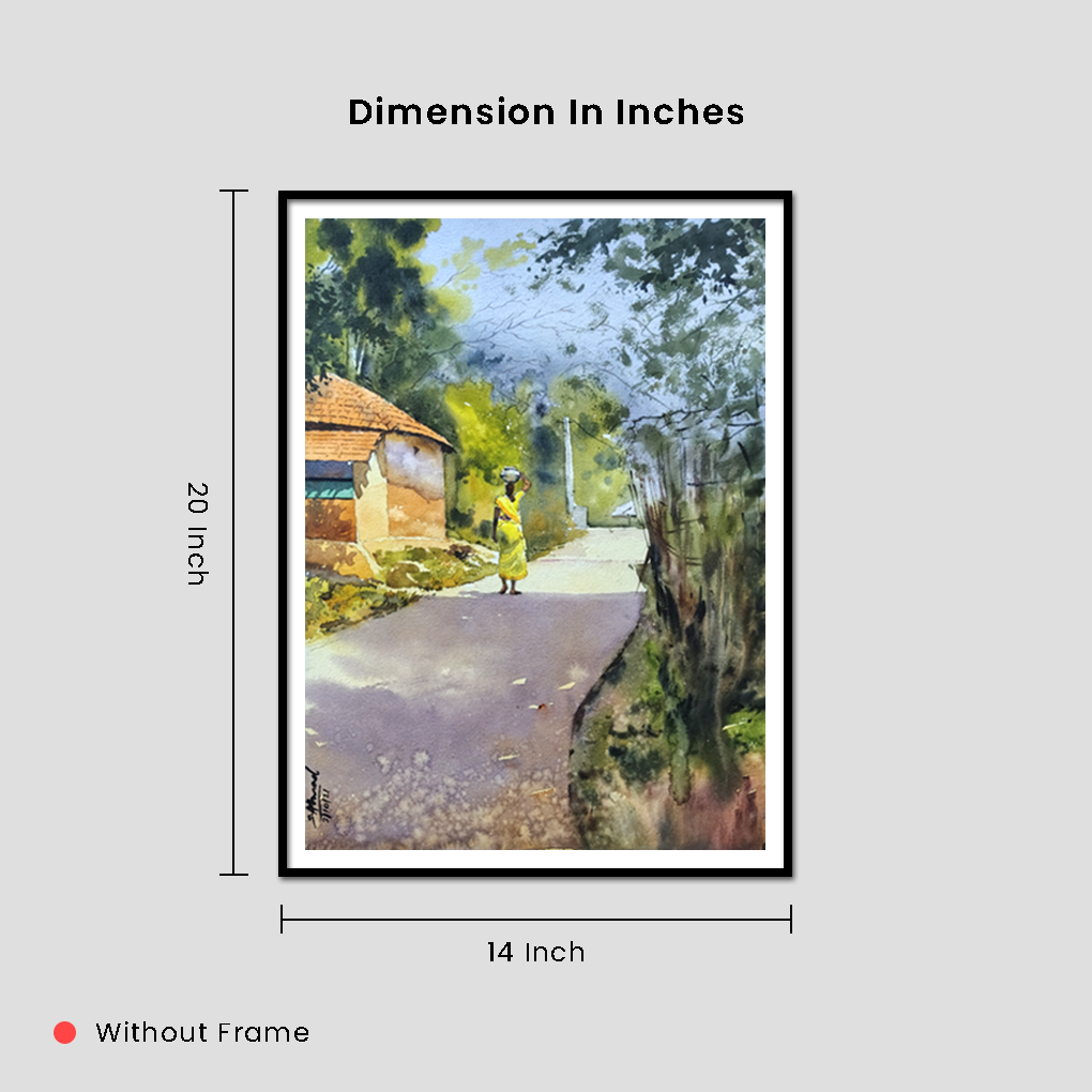 River of Tranquillity – Original Watercolour Landscape Painting - Image 5