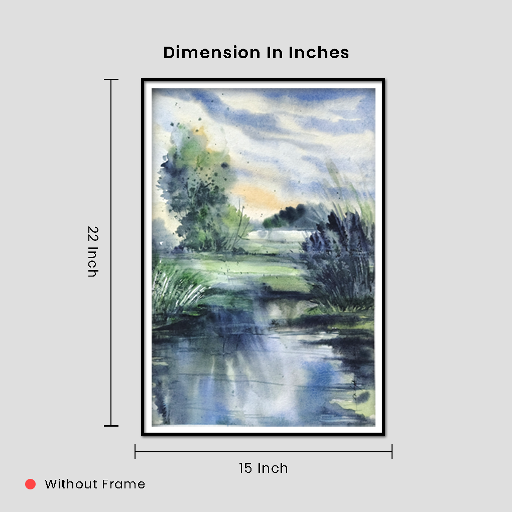 Reflections of Nature – Original Watercolour Landscape Painting - Image 5