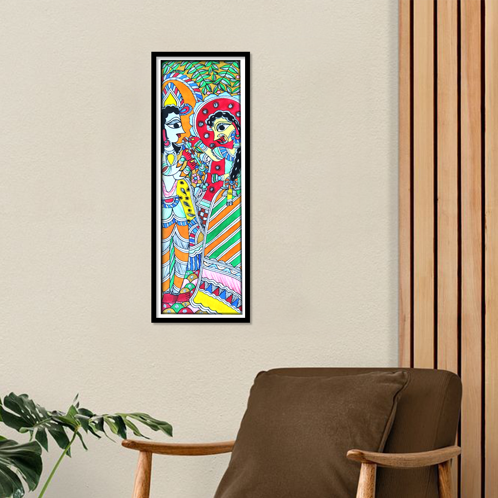 Mithila Art Romantic Couple