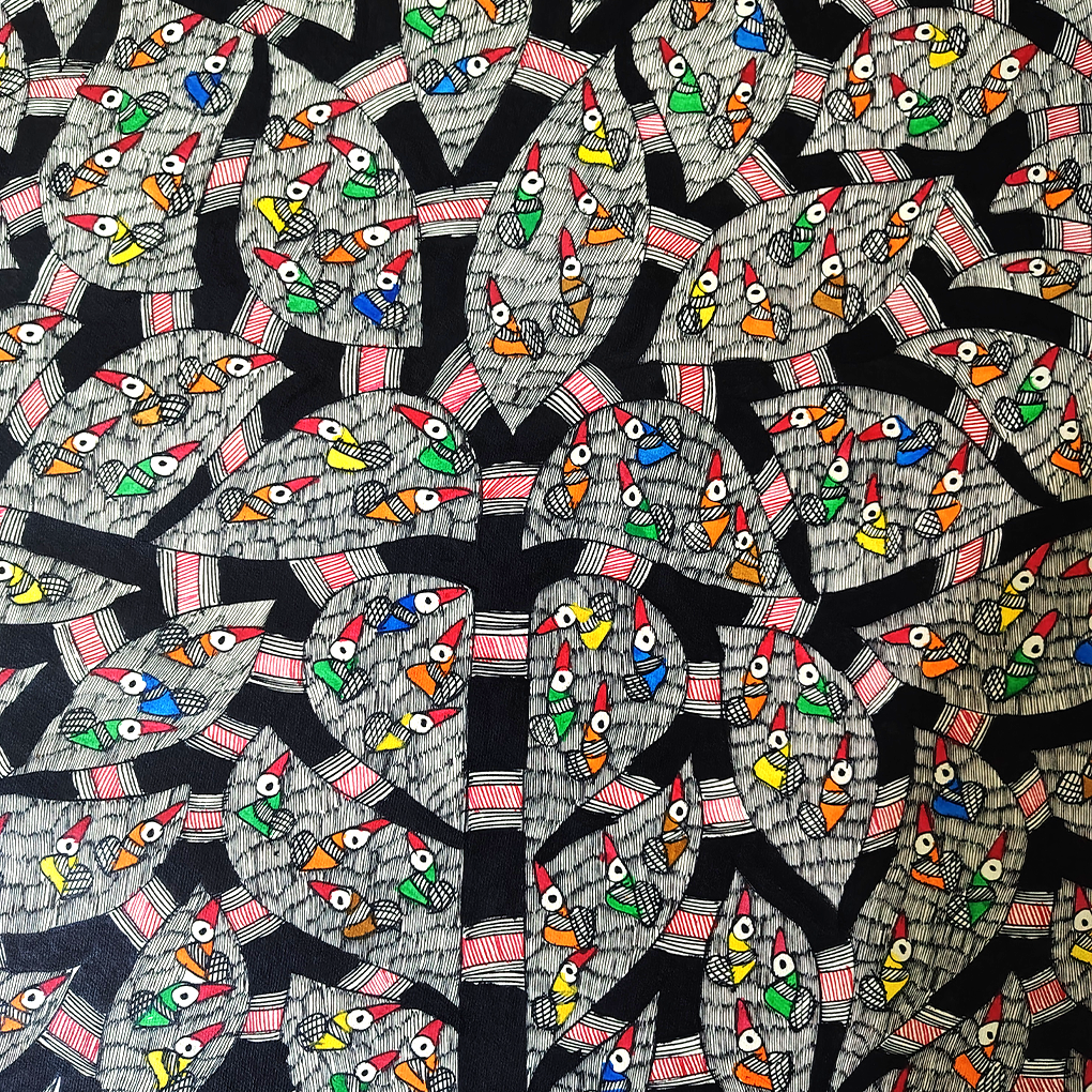 Traditional Madhubani Tree of Life Painting – Hand-Painted (22×30 in) - Image 4