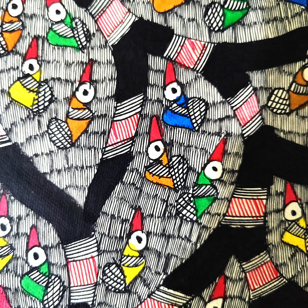 Traditional Madhubani Tree of Life Painting – Hand-Painted (22×30 in) - Image 5