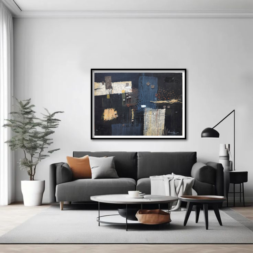 Modern Abstract Textured Canvas Painting – Contemporary Wall Art