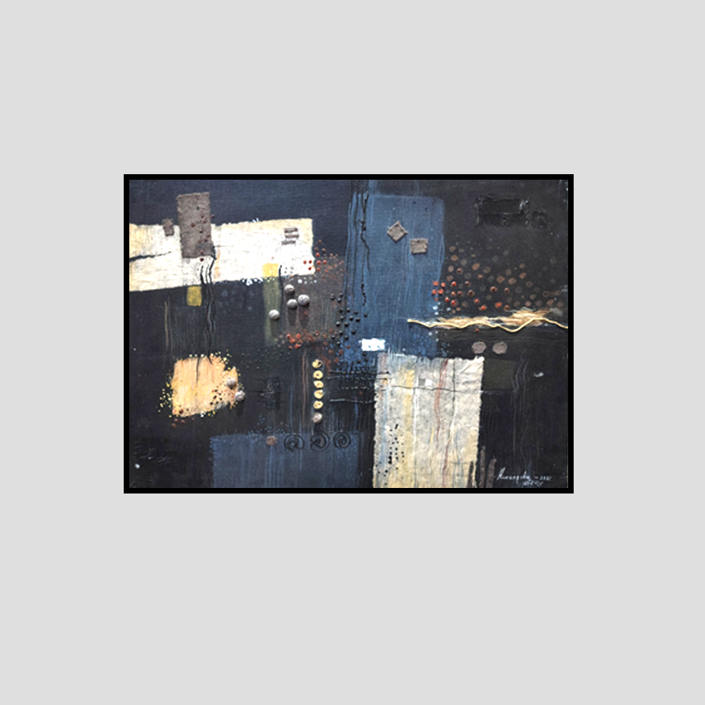 Modern Abstract Textured Canvas Painting – Contemporary Wall Art - Image 3