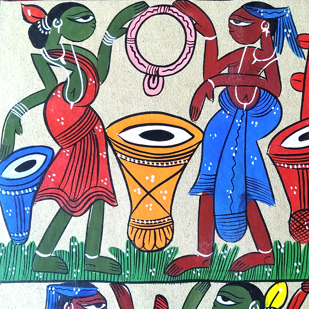 Pattachitra Tribal Celebration Wall Art - Image 4