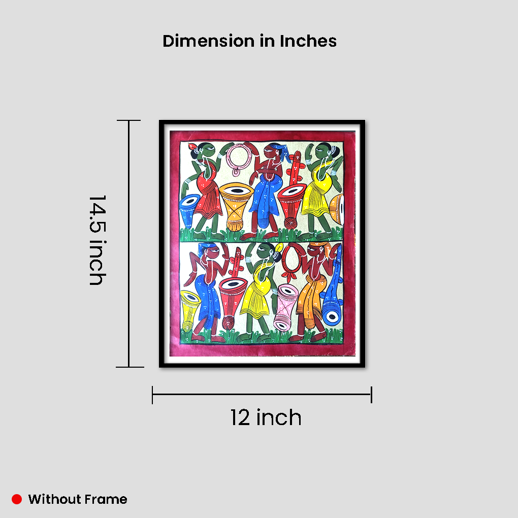 Pattachitra Tribal Celebration Wall Art - Image 5