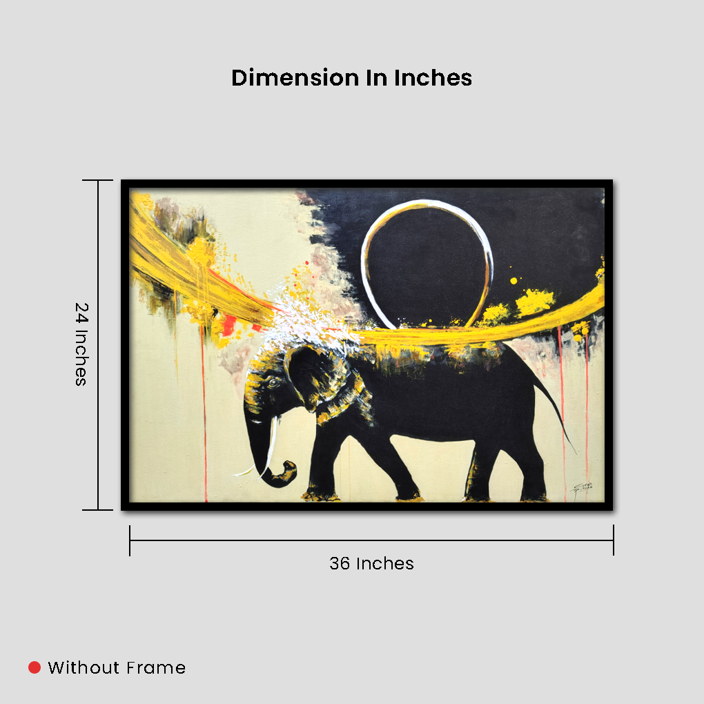Majestic Abstract Elephant Painting – Modern Canvas Wall Art - Image 5