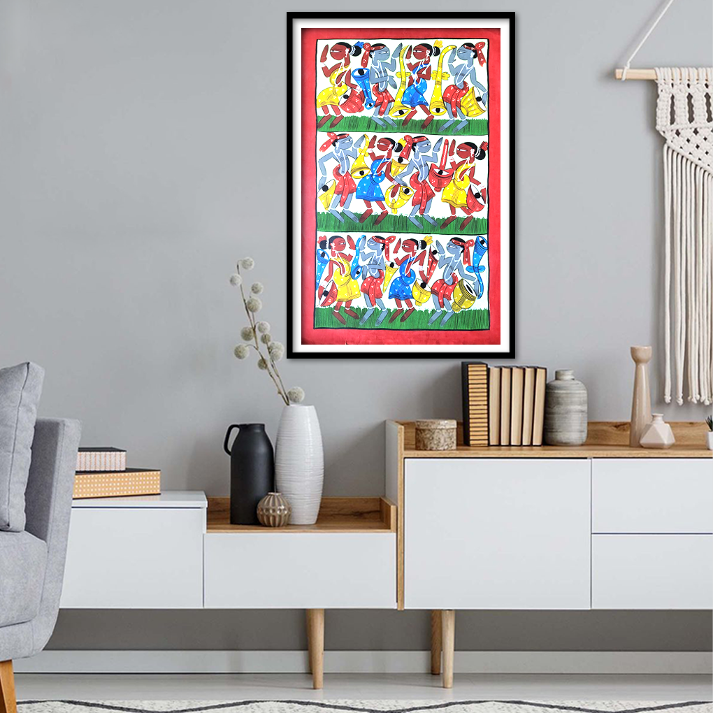 Pattachitra Tribal Festival Wall Painting | 14 x 22 Inches Handcrafted Folk Art